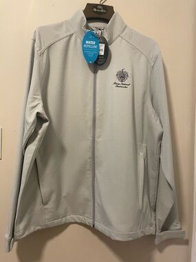 Trump National Bedminster - Greg Norman Men's Light Gray Water-Repellent Jacket